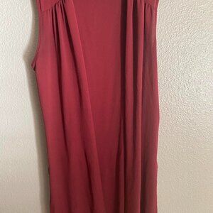 Windsor Women's Burgundy Vest mid calfs duster